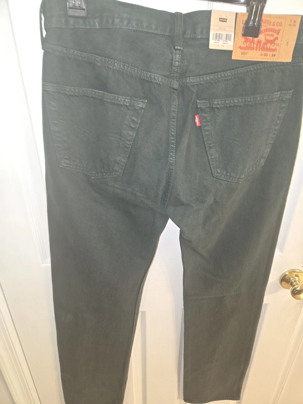 Levi's 501 Original Men's 33w X 34 L Jeans - Dark Green